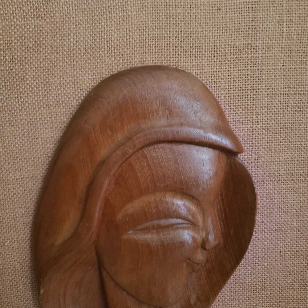 Vintage MCM teak silhouette carved wood pair - Picture 7 of 16